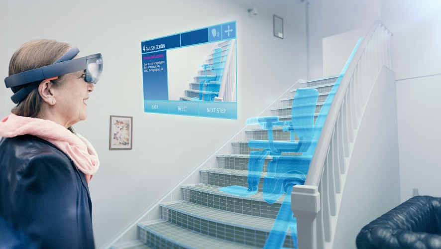 TK Elevator zet Microsoft HoloLens in voor het inmeten van trapliften